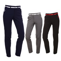 제로다몰 마스터베어 남성 골프웨어 신축성 편안한 중년 골프팬츠 허벅지 포인트 배색 기모 보온 통기성 3컬러 하이드 밴드 골프바지