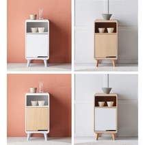 홈카페 곡선 모서리 심플 튼튼 그릇장식용 수납장 팬트리 보조장 베란다, 그레이화이트