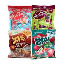 오리온 마이구미 포도+복숭아+자두+리찌 알맹이 묶음