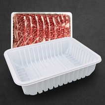 LA갈비 트레이 2kg 50개 정육포장 PP용기 정육점 진열트레이 고기선물세트포장 갈비용기 LA-2, 백색