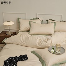 심플 바람 100수 공단 면 4종 세트 고급스러운 순면 이불 커버 침대 시트 호텔 침대 세트 도매 4