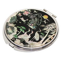 국선옻칠 [광장시장][국선옻칠] 자개 손거울 십장생도 나전칠기 공예품(소), [국선옻칠] 자개 손거울 십장생도 나전칠기 공예품(소)