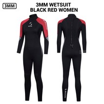 드라이 슈트 스쿠버 다이빙 드라이 슈트 스쿠버 다이빙 네오프렌 잠수복 남자 서핑, zc02 블랙 레드 여성, xxl