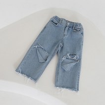 돌 아기바지 여아 남아 유아 아동 키즈 주니어 초등학생 봄 여름 어린이 와이드 데님 지안클로버 팬츠