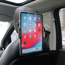 차량용 아이패드 태블릿 거치대 카니발 휴대폰 핸드폰 차량용품 자동차 선물용 스마트폰, 차량뒷좌석 길이조절태블릿거치대(블랙레드)