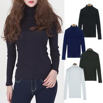 베이직 골지 폴라티셔츠