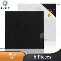 흡음판 방음 설치 음악실 흡음재 패널 자체 접착 흡음 벽 음악 스튜디오 어쿠스틱 개, 32--Black, 0.8cm Medium Density