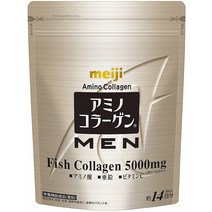 메이지 아미노 콜라겐 MEN 일본 저분자 피쉬 일본산 파우더 14일분 98g