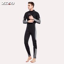 프리다이빙슈트 스킨스쿠버슈트 드라이 슈트 ZO-3MM 네오프렌 잠수복 남성 여성 스쿠버 다이빙 슈트 딥, 03 Men Black And Gray_06 XXL