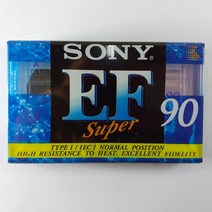 (중고 카세트 테이프)(미개봉 공테이프) SONY EF SUPER 90