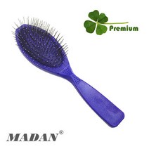 마단 고급형 프리미엄 친환경 핀브러쉬 Medium 엉킴제거빗 마단핀브러쉬 마단브러쉬, 1개, 진보라