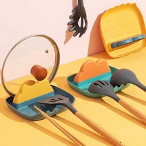 살림일기 1+1 냄비뚜껑 거치대 조리도구 받침대, 조리도구거치대 - 오렌지 2개