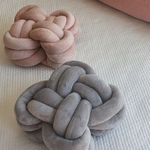 아이보리아이 꽈베기 쿠션 40x40, 그레이