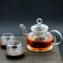 투명하고 맑은 유리 티포트 건강차 따뜻한 티, 25.베러스마일티포트1500ml, 1개