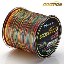 갓포스 5색 PE 8 12 합사줄 300M-500M 다이니마 PE라인 슈퍼라인, 03. 갓포스 PE 5색 12합사줄 500m, 4.0호