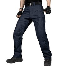 FREE SOLDIER 남성용 방수 바지 릴렉스 핏 전술 전투 군대 카고 작업 팬츠 멀티 포켓 포함 (네이비 너비 86.4cm(34인치) x 길이 81.3cm(32인치))