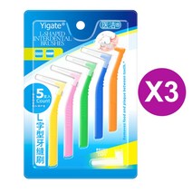 치면착색제 교정용왁스 치과용 고리 유아 아기치실 l 모양 잇몸 치간 브러시 치아 청소 치아 스틱 구강 치과 도구 이쑤시개 브러시 치간 성인 도매, 믹스 3