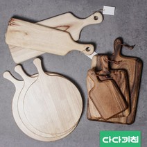 아카시아 대나무 플레이팅 도마 손잡이 서빙 보드 피자 빵 우드 원목 원형, A.아카시아 사각, 대(인박스X) (437X247X24mm)