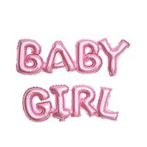 렛츠파티 이니셜풍선 숫자풍선 은박풍선 헬륨풍선 파티용품 이벤트풍선, BABY GIRL, 1개