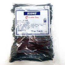 전오 국산 케이블타이 140mm (1000개입) 흑색 백색, 140MM(1000개 ), 1000개