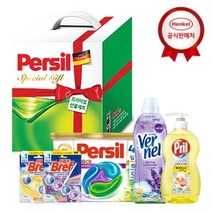 헨켈 선물세트 퍼실 디스크 박스1팩+버넬0.9L+프릴750ml+브레프1p 2개, [선물세트] 퍼실 디스크 박스1팩+