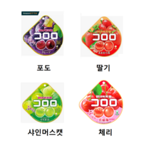 일본 UHA 미각당 미카쿠도 코로로 젤리 최신 그레이프 포도맛 6개 세트 일본직구 일본젤리, 48g