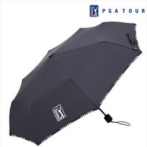 PGA투어 3단 수동 로고바이어스 그레이 우양산