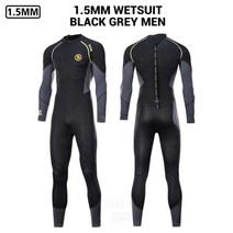 웻슈트 다이빙 다이버 서핑 스킨 스쿠버 잠수 수트 잠수복 스쿠버 슈트 남성용 1.5mm, ma002 gy 잠수복 남자, 4xl 100-110kg