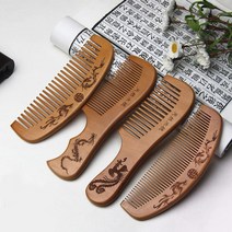 복숭아나무빗4개세트 천연나무빗 머리빗 원목 나무빗 괄사빗, 1세트