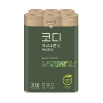코디 에코그린 바스티슈 롤화장지 30m 1팩, 30롤, 1개