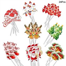 슬로우토퍼 매트리스 메모리폼 24pcs 만화 크리스마스 케이크 산타 클로스 크리스마스