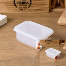 물빠짐 채망 신선 보관팩 600ML 채반용기 야채보관통