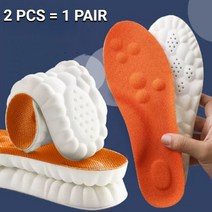족저근막염 신발 키높이 평발 기능성 깔창 Latex Sport Insoles Soft High Elasticity Shoe Pads Orthotic Breathable Deodor, Orange-Style4_41-42(265mm)