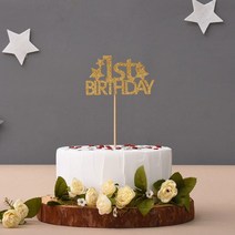 파티해펠트 케이크 토퍼 [1st BIRTHDay], 레드