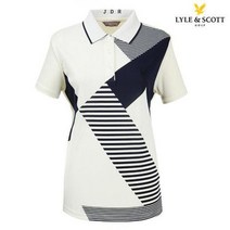 LYLE & SCOTT 여성 사선 배색 카라 티셔츠(LYLE-TS32)