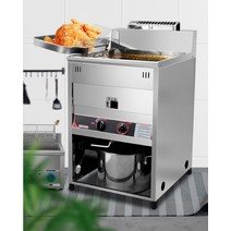 치킨집 분식집 창업 도넛 가게 업소용 튀김기 돈까스, 40L 수직 크로스 튜브 튀김기 액화석유가스