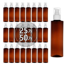 [50개묶음판매] 에센스용기 120ml 150ml 200ml 250ml 300ml 500ml 펌핑용기 플라스틱 공병, 250ml 각갈색용기, 검정캡, 50개