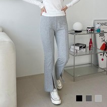 배기 일자 면 배기팬츠 여성바지 여자바지 허리밴딩