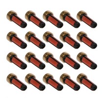 20 pcs 연료 인젝터 마이크로 바스켓 필터 audi bmw gmc 인젝터 수리 키트에 적합 bosch demsp 인젝터 나일론 메쉬 구리, 없음