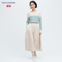 유니클로 X 이네스 드 라 프레상쥬 린넨 코튼 개더 스커트