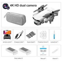 V9 RC 미니 드론 4k 듀얼 카메라 HD 와이드 앵글 카메라 1080P 와이파이 FPV 항공 사진 헬리콥터 접이식 쿼드콥터 드론 완구, V9-4K-2Battery