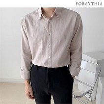 [포지시아] 남자 가을 솔리드 셔츠 남자 린넨셔츠 (9082234)