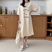 르엠마 벨브 (신상) 빅사이즈원피스 오버핏 루즈핏 니트원피스 임부복 플라워원피스 홈웨어 긴팔 티셔츠 여자긴팔 여성긴팔 긴팔원피스 롱원피스 봄 원피스