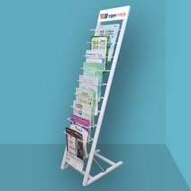 카다로그 스탠드 CS-19W A4 1열9단 접이식 전단지 거치대