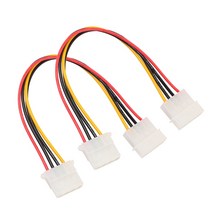 7.87 인 Molex IDE 전력 확장 케이블 M/F -4 PIN MOLEX 전원 커넥터 2 팩