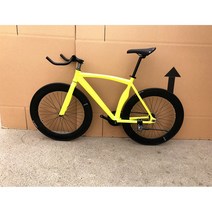 입문용 픽시 클래식 하이브리드 경륜 자전거 고등학생, 형광옐로우앞뒤70바퀴