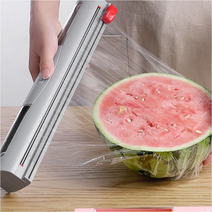 슬라이딩 랩커터기 랩포장 주방소품 자르기 수동 랩커팅기 보관 간편한 반영구적사용, 그레이