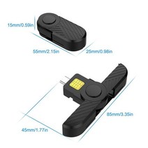 nfc도어락 상가도어락 접이식 DOD 유형 C 일반적인 액세스 2000x 스마트 카드 리더기 SIM 카드/IC 은행 칩, 02 Black