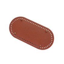 가방밑판 제작 공방 뜨개 diy 니트 가방용 수제 타원형 바닥 10 가지 크기 PU 가죽 내마모성 액세서리 구멍이 있는 Diy 가방, [03] 22x10cm, [06] coffee