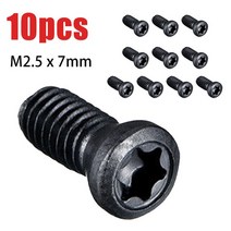 교체용 카바이드 인서트 CNC 선반 도구 M2.5 M3.5 M4 Torx 나사 가정용 사무실 장비 10 개, [01] M2.5 x 7mm